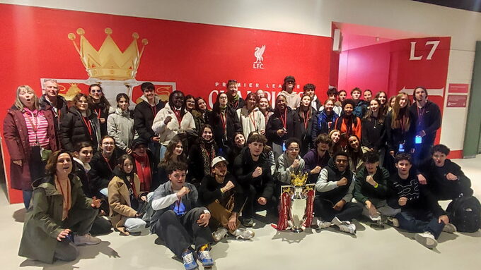 The iconic Anfield Stadium...